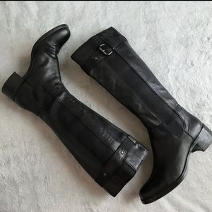 Franco Sarto June Tall Riding Boot Black Leather